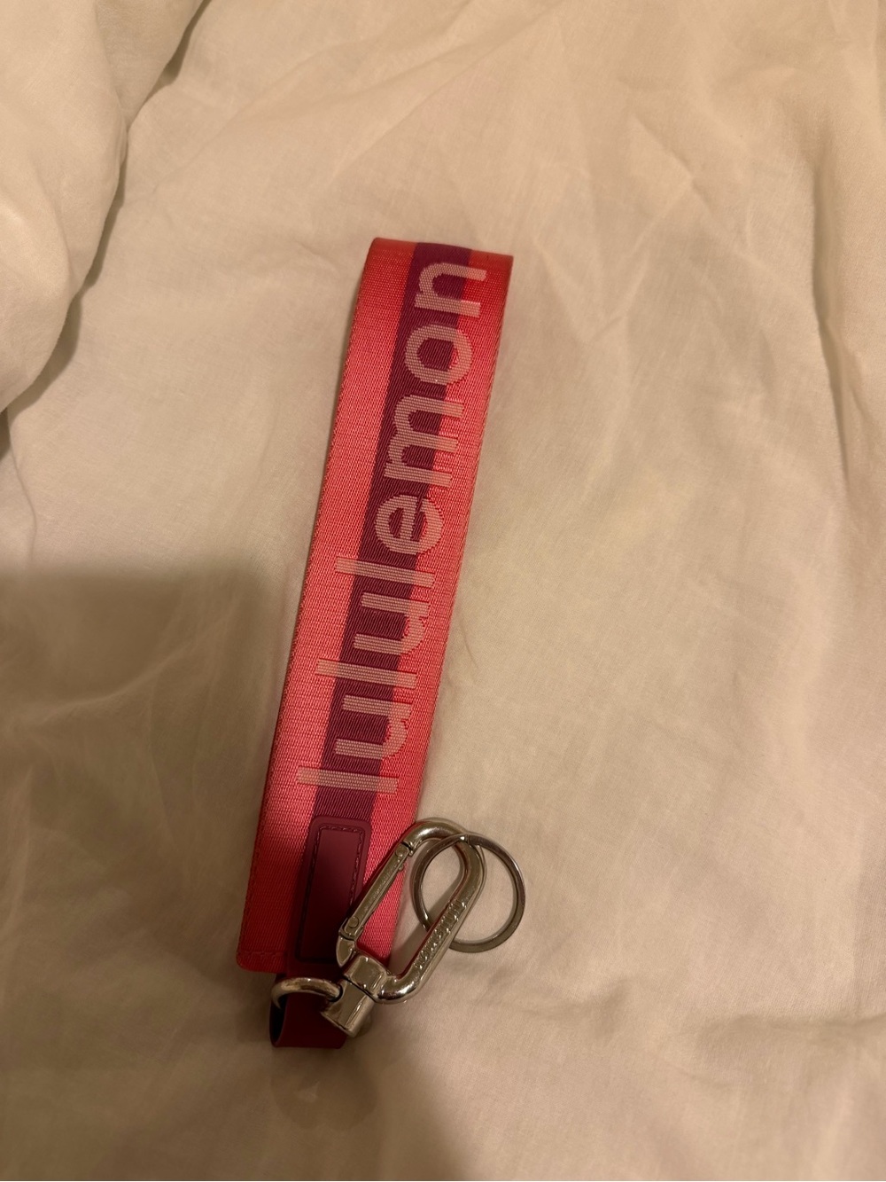 lululemon athletica Pink Ombre Key Strap with Silver Hardware